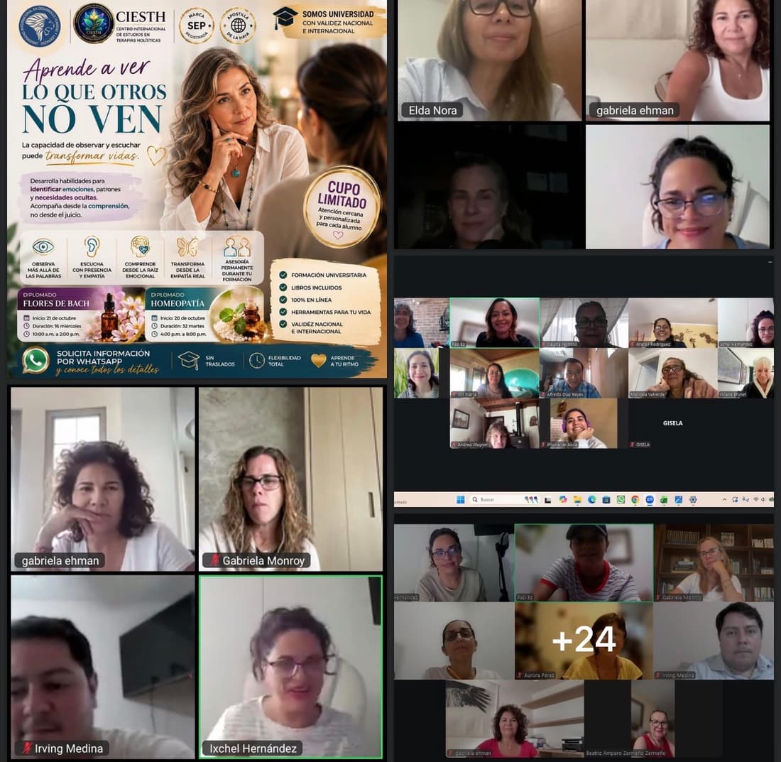 Alumnos de CIESTH participando en clases en línea